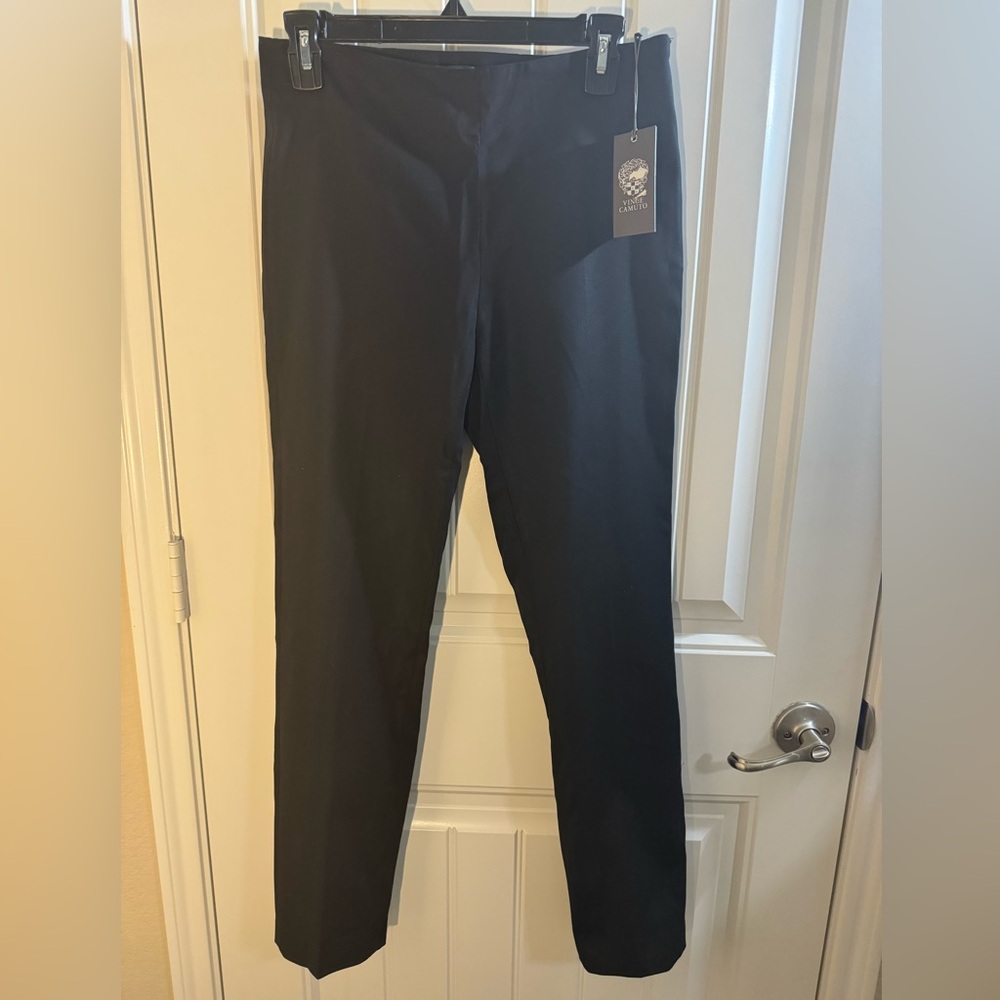 Black skinny leg pantsuit pants